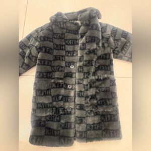KITH KIDS faux fur Monogram Royce coat with buttons size 4/5 kids